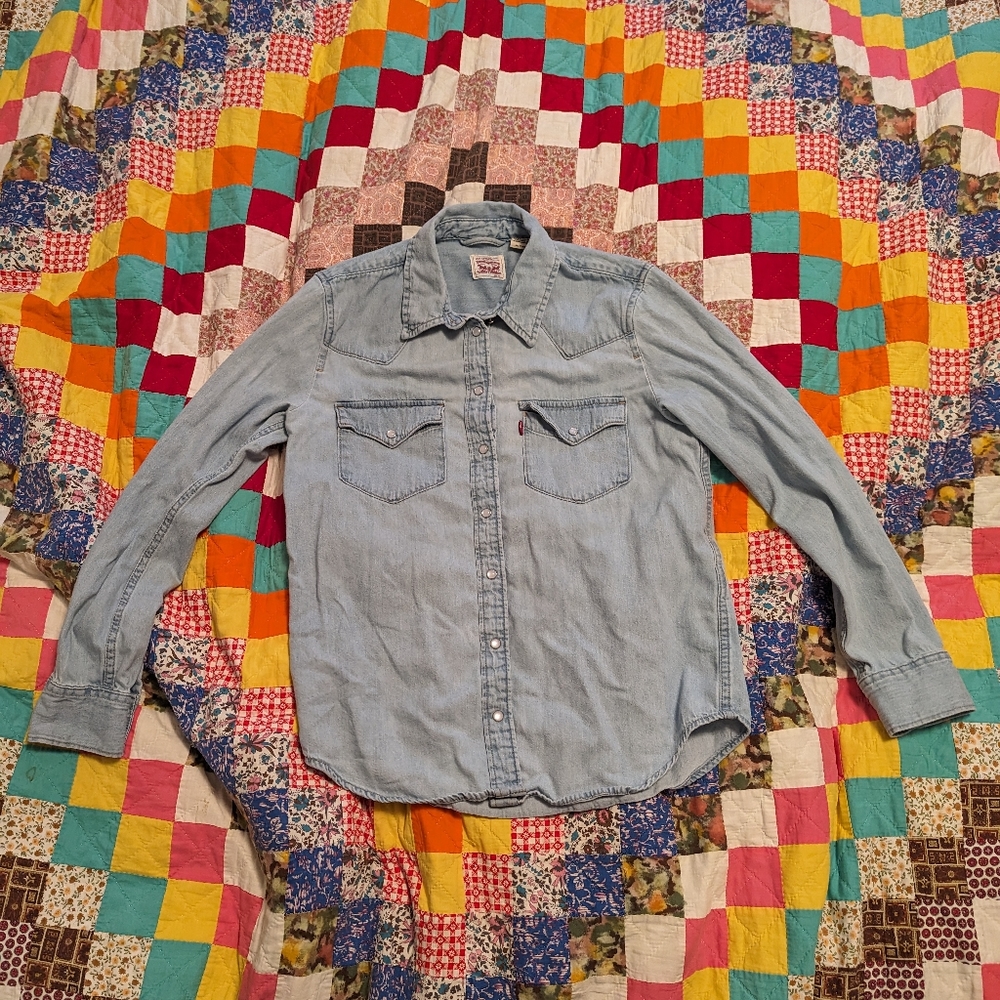 Levi's Pearl Snap Denim Shirt, Women's XS